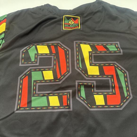 San Francisco Giants 2025 Black Heritage #25 Barry Bonds Jersey Medium SGA GA - Picture 7 of 10